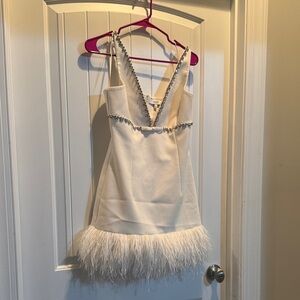 Likely Nora White Dress with Crystal Trim minor stain